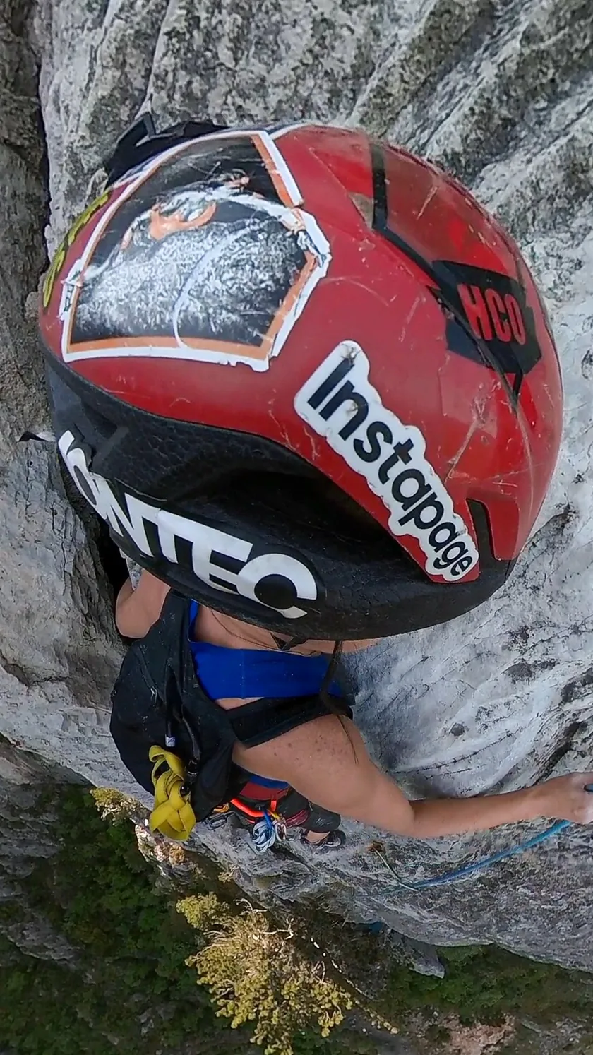 Rox on her first multipitch climb