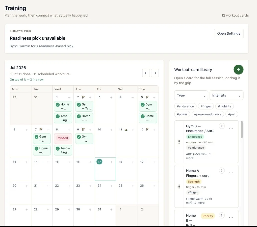 Start from cards worth doing. screenshot